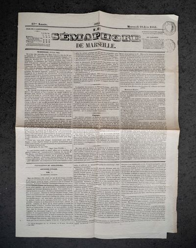 <em>Le sémaphore de Marseille</em> : lettre ouverte d’un habitant de St Mitre au ministre des travaux publics (19 juin 1844)